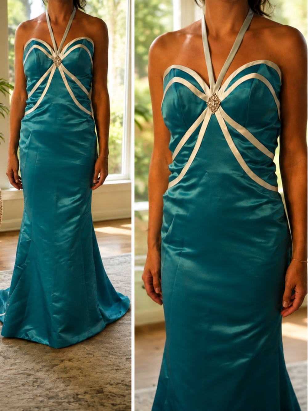 Teal Blue Mermaid Dress